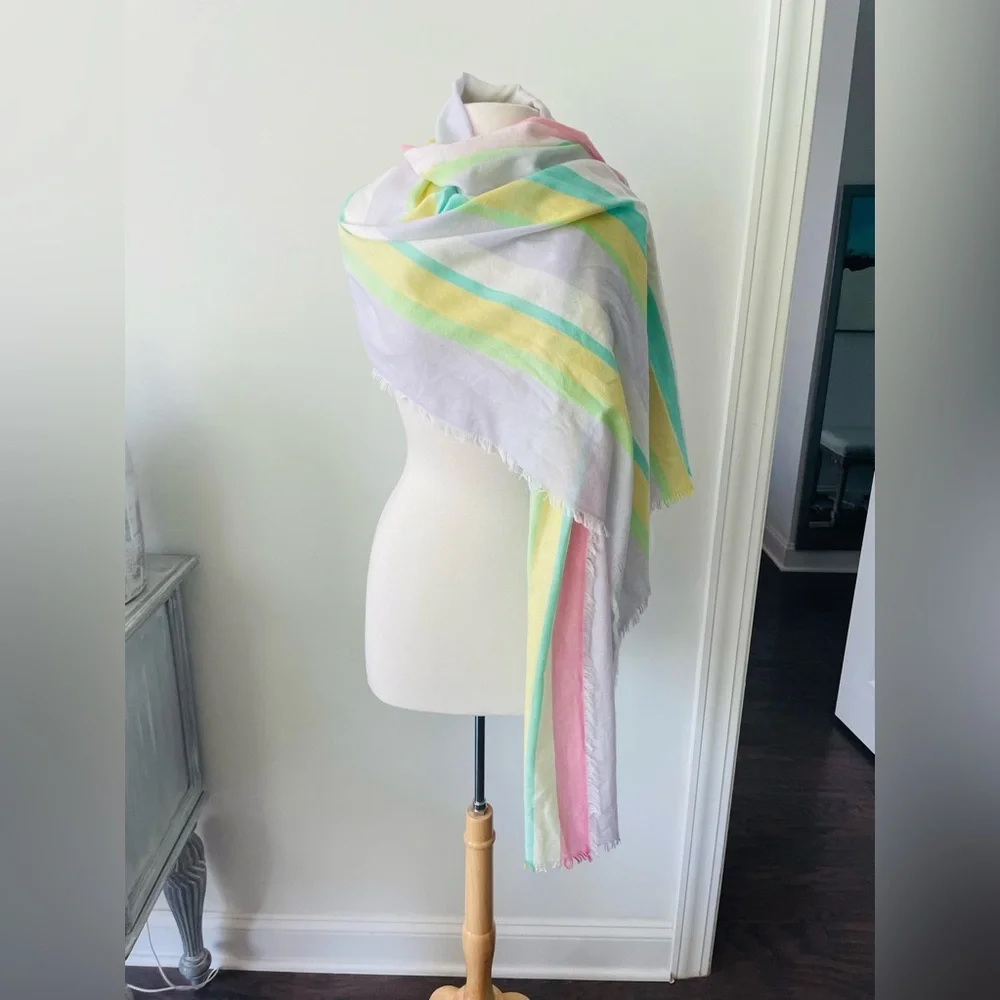 ETRO Cashmere Silk Blend Scarf Shawl New 27x76